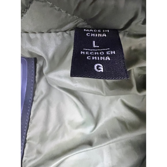 Bass Outdoor Men's Quilted Full Zip Jacket Moss Green Sz Large Lightweight NWT - Picture 7 of 16